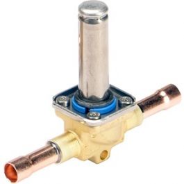 Danfoss 032L7144 EVR6 Solenoid Valve Normally Closed Manual 1/2"ODF