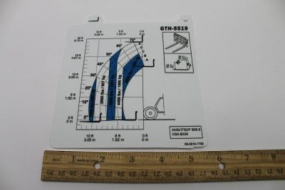Genie Part # 09.4618.1738GT – Load Chart Std. Carriage