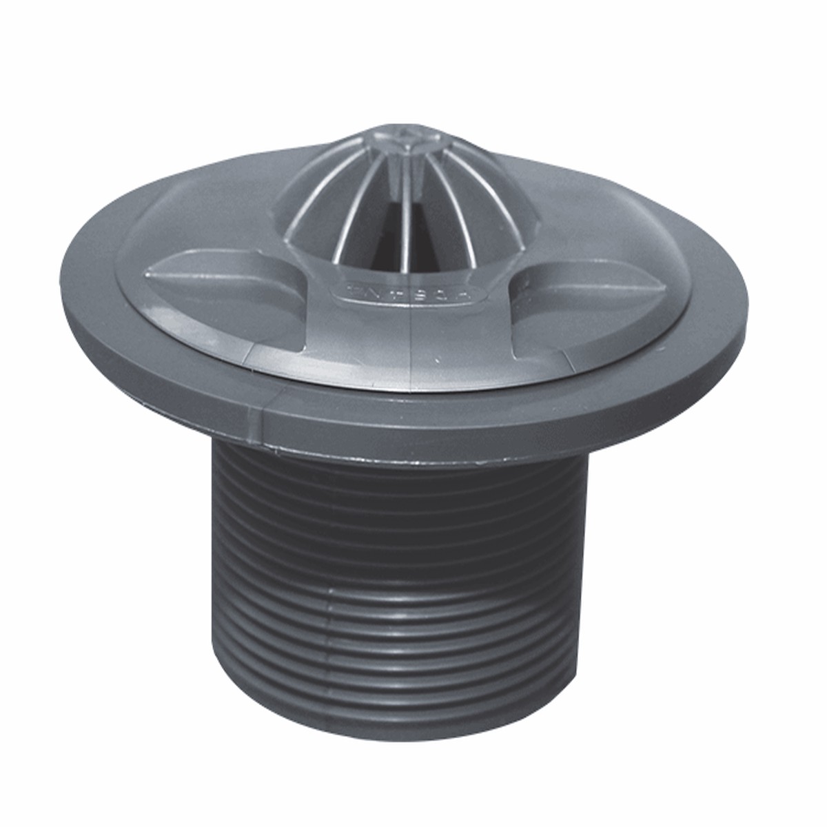 1.5" Fixed grate inlet - grey metallic. HD54C+G