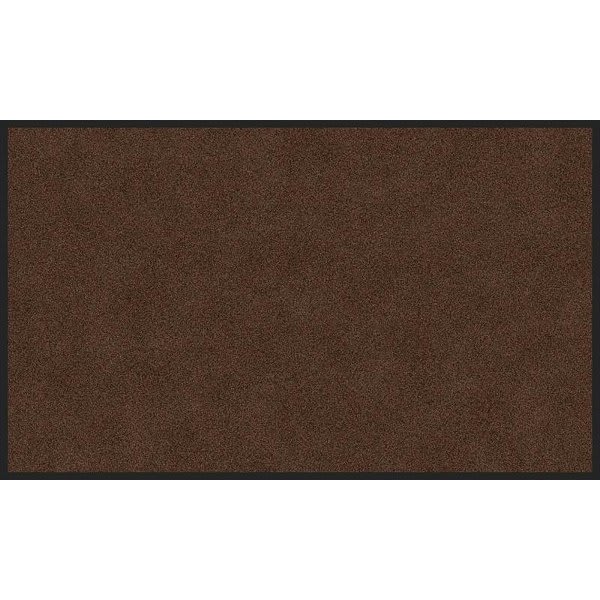M+a Matting Classic Impressions Hd Solid Carpeted Entrance Mat, Chocolate, 3' X 5'