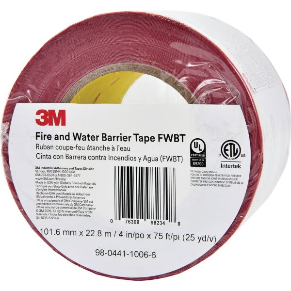 3m™ Fire And Water Barrier Tape, 4, Case Of 12