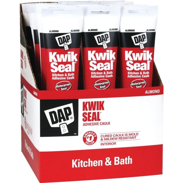 Dap 5.5 Oz. Kwik Seal Kitchen And Bath Caulk (Almond) (12-Count)