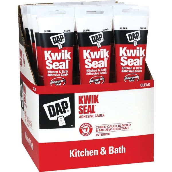 Dap 5.5 Oz. Kwik Seal Kitchen And Bath Caulk (Clear) (12-Count)