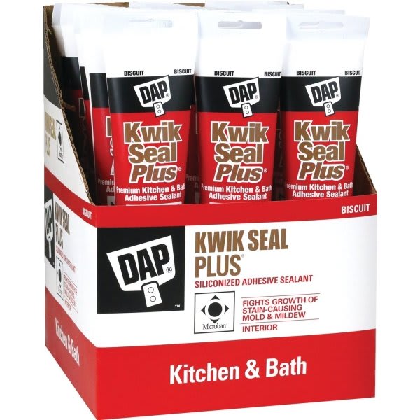 Dap 5.5 Oz Kwik Seal Plus Kitchen And Bath Caulk(Biscuit) (12-Count)