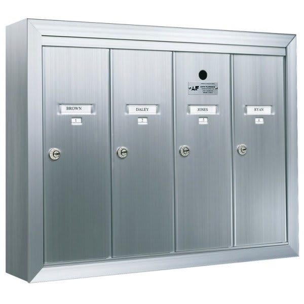 Florence Mfg Surface Mount Vertical 4-Door Mailbox