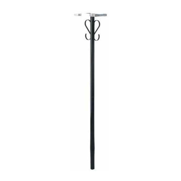 Solar Group Round Black Steel Mailbox Post