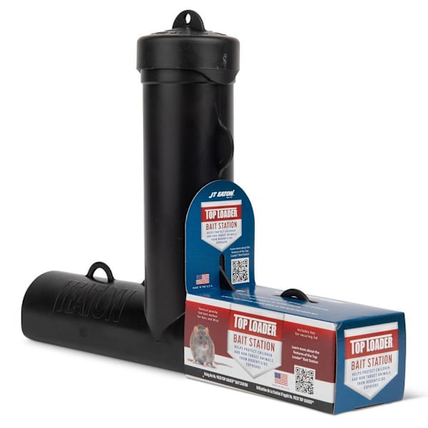 JT Eaton Top Loader Black Plastic Bait Station