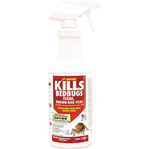 JT Eaton Kills Bedbugs Spray, Oil Base, Quart Bottle