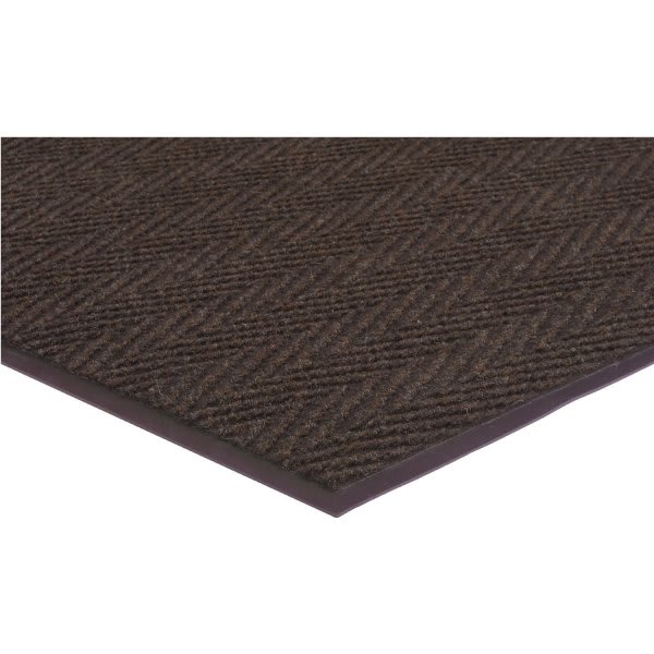 Apache Mills 2 X 3' Indoor Floor Mat Dark Brown Apache Chevron Ribbed