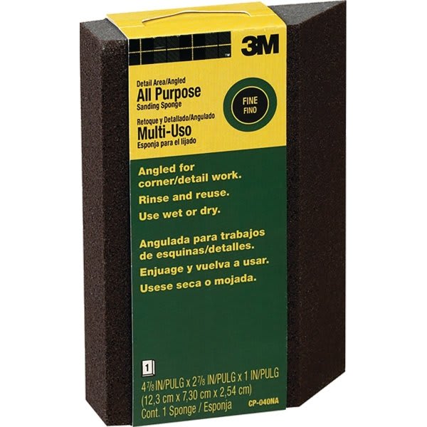 3m Cp040-12-Cc Fine Angled Sanding Sponge, Package Of 12
