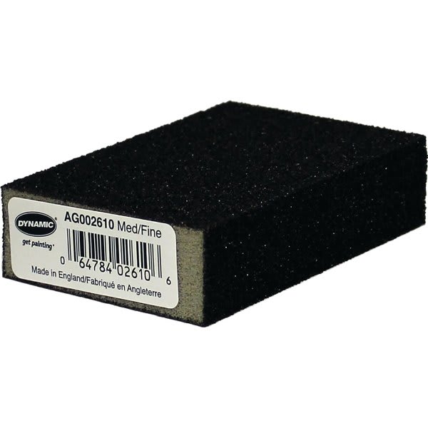 Dynamic Ag002610 Medium/Fine Sanding Sponge Bulk Box W/ Upc, Package Of 250