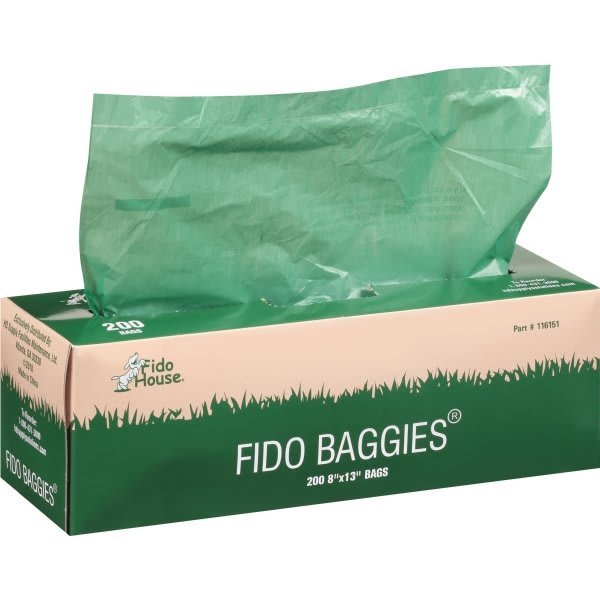 Fido House Fido Baggies Pet Waste Station Bags, (10-Case) (200 Bags/Roll)