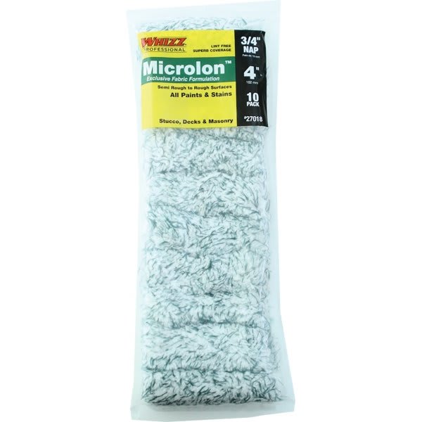 Whizz 27018 4" Microlon 3/4" Nap Mini Roller Cover, Case Of 10