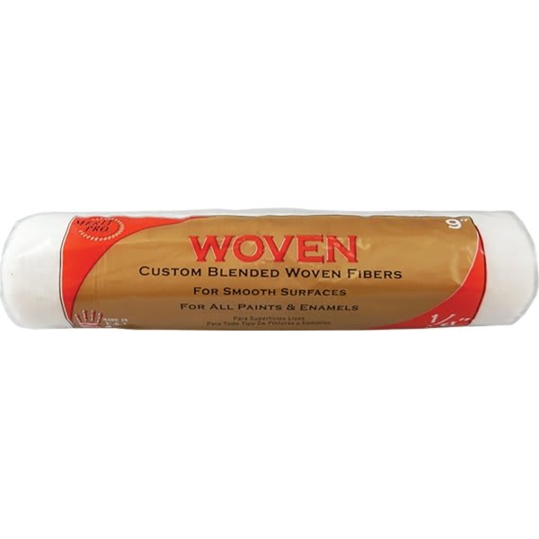 Merit Pro 00086 9" Woven 1/4" Nap Roller Cover, Case Of 2