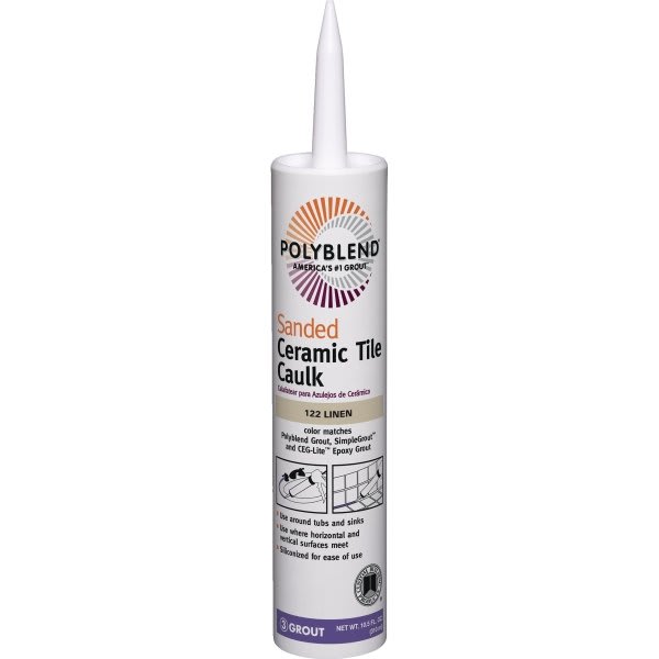 Custom Building Products 10.5 Oz Polyblend Ceramic Tile Caulk Sanded, #122 Linen