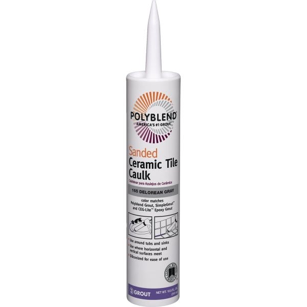 Custom Building Products 10.5 Oz. Polyblend Tile Caulk Sanded, #165 Delorean Gray