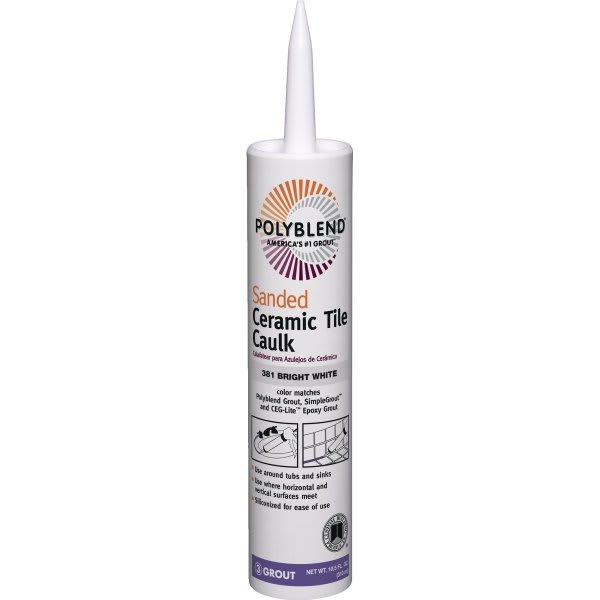 Custom Building Products 10.5 Oz Polyblend Tile Caulk Sanded - #381 Bright White