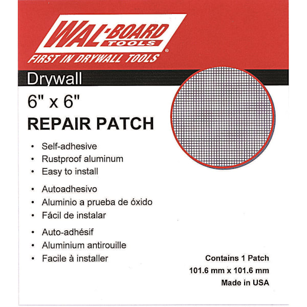 Wal-Board 6 X 6" Self-Adhesive Drywall Patch , Package Of 10