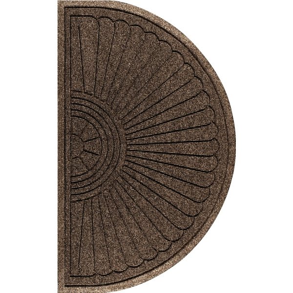 M+a Matting Waterhog Max Grand 3 X 6' Indoor/Outdoor Floor Mat Chestnut Brown Half Oval