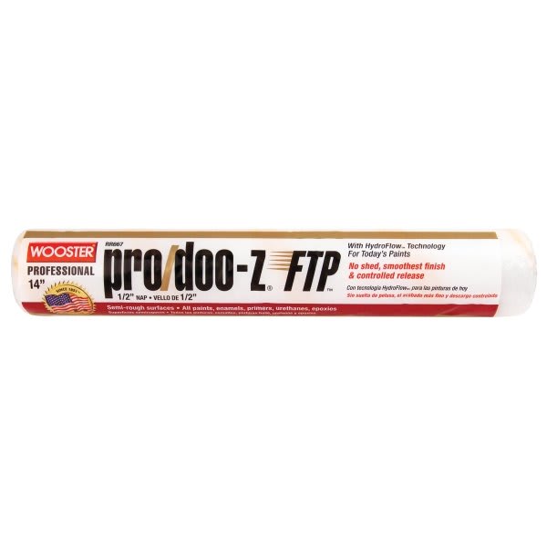 Wooster Rr667 14" Pro/Doo-Z FTP 1/2" Nap Roller Cover