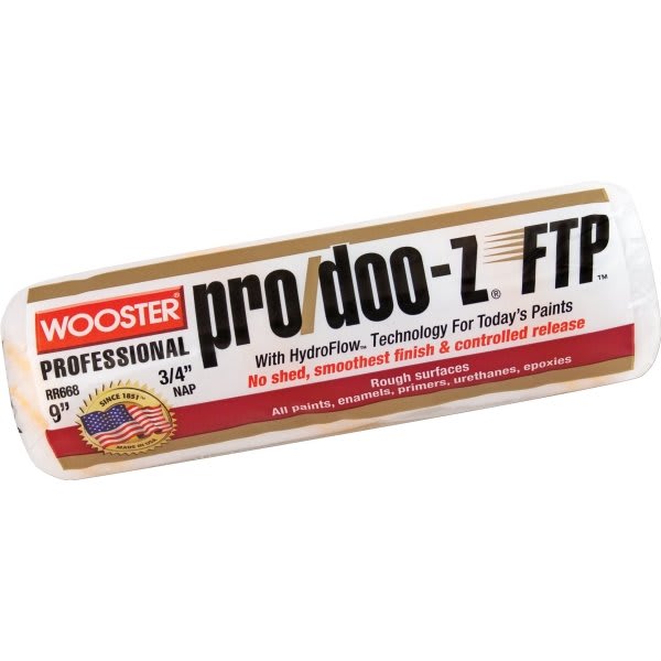 Wooster Rr668 9" Pro/Doo-Z FTP 3/4" Nap Roller Cover