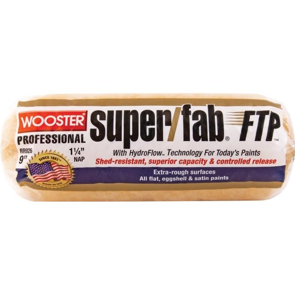 Wooster Rr926 9" Super/Fab FTP 1-1/4" Nap Roller Cover