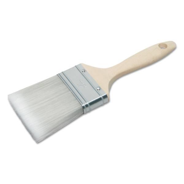 Skilcraft 3 Flat Sash Paint Brush, Polyester, Hardwood Handle