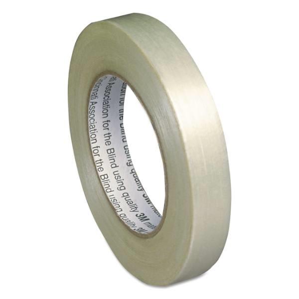 Skilcraft Filament/Strapping Tape, 3 Core, 0.75 X 60 Yds, White