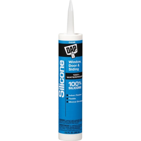 Dap 9.8 Oz 100% Window And Door Silicone Rubber Sealant (Clear) (12-Count)