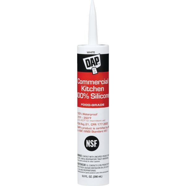 Dap 08656 9.8 Oz White Commercial Kitchen Silicone (White) (12-Count)