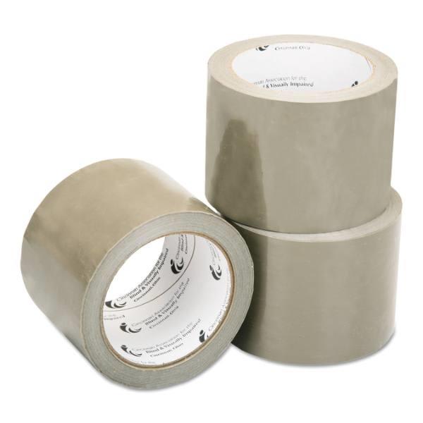 Skilcraft Package Sealing Tape, 3 Core, 3 X 60 Yds, Tan