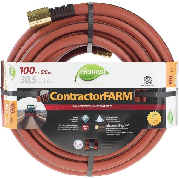 Swan Element Garden Hose Kink-Free 3/4" 100' Length Contractor Grade