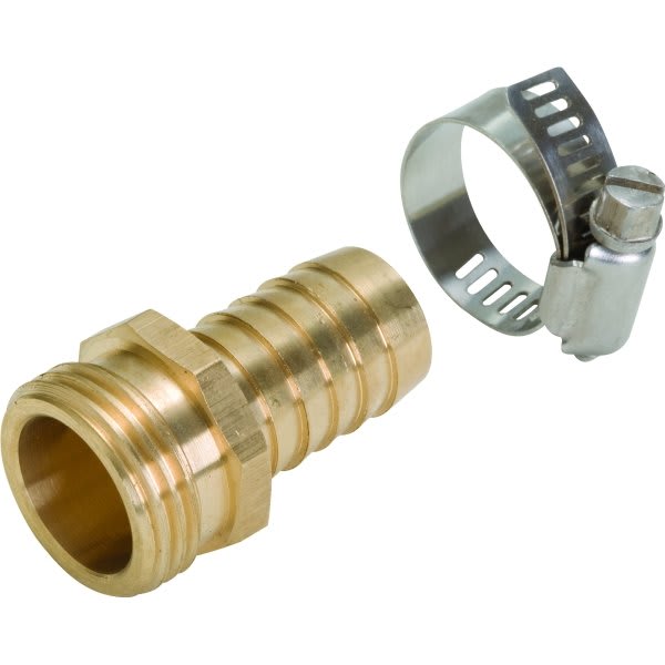 Hose Repair Coupling Male 3/4" Brass