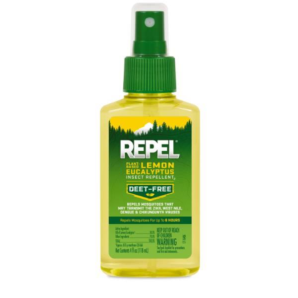 Repel 4 Oz Plant-Based Lemon Eucalyptus Insect Repellent (Pump Spray), Case Of 6