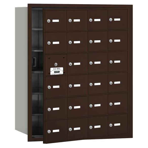 Salsbury Industries 4b+ Horizontal Mailbox, 24 A Doors, 23 Usable, Bronze