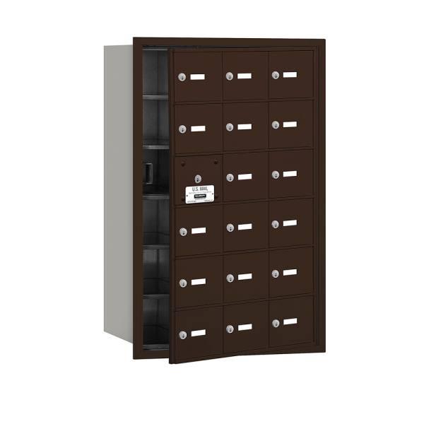 Salsbury Industries 4b+ Horizontal Mailbox, 18 A Doors, 17 Usable, Bronze