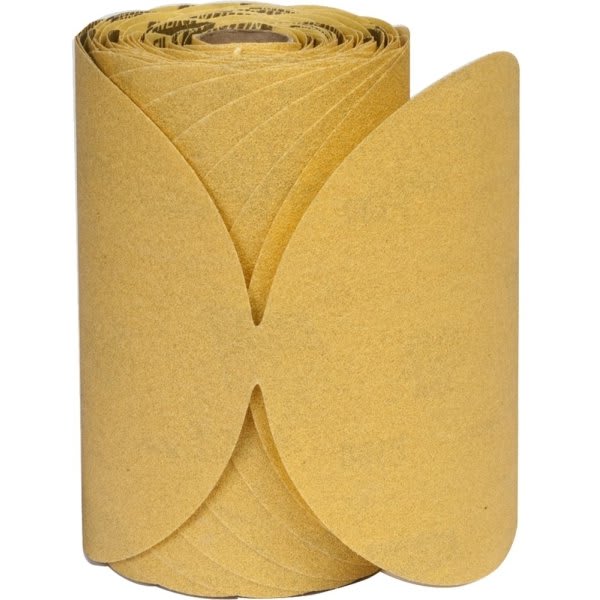 Norton 6" No Hole Gold Reserve Stick & Sandpaper Disc Roll, Package Of 100