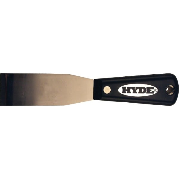 Hyde 02200 1-5/16" Black And Silver Stiff Chisel Putty Knife, Case Of 5