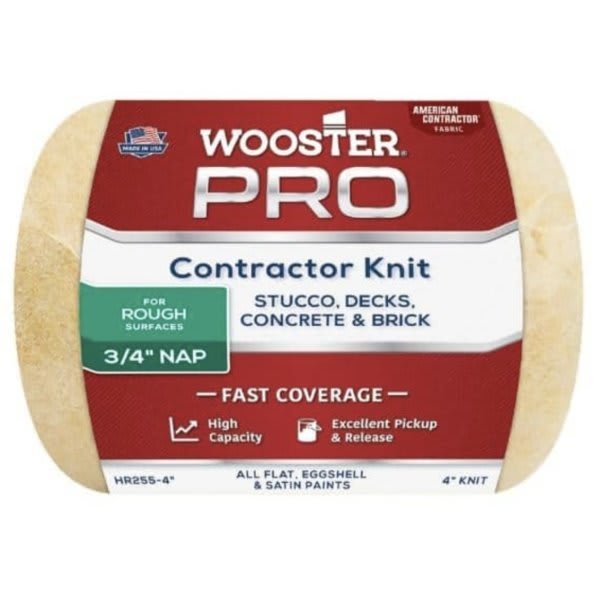 Wooster Pro 4 In. X 3/4 In. American Contractor High-Density Knit Fabric Roller