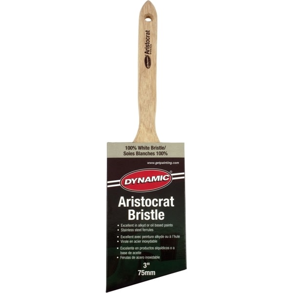 Dynamic 21553 3" 75mm Aristocrat Angled Sash White Bristle Brush