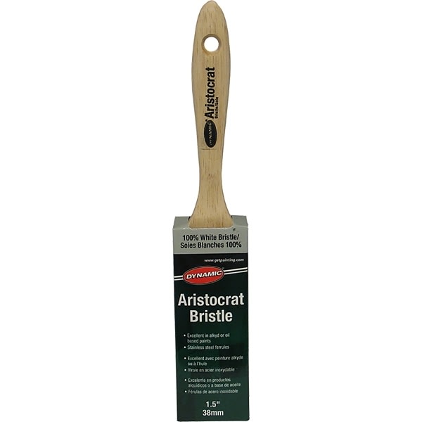 Dynamic 21552 1-1/2" 38mm Aristocrat Flat White Bristle Brush