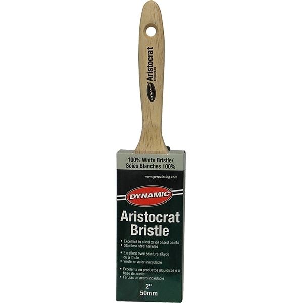 Dynamic 21551 2" 50mm Aristocrat Flat White Bristle Brush