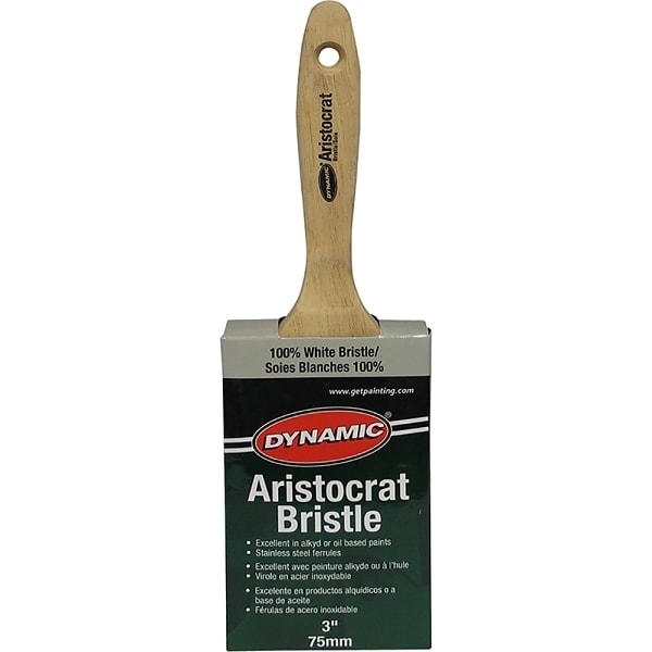 Dynamic 21549 3" 75mm Aristocrat Flat White Bristle Brush