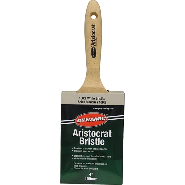 Dynamic 21548 4" 100mm Aristocrat Flat White Bristle Brush