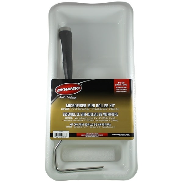 Dynamic 05717 4" X 1/4" 100mm X 6mm Microfibre Mini Roller Kit