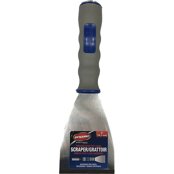 Dynamic Dyn398 3" Scraper W/Threaded Handle And Carbon Steel Blade, .060"