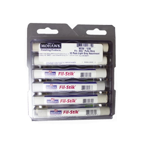 Mohawk Finishing Products Fil-Stik, Light Gray Assortment, Package Of 12