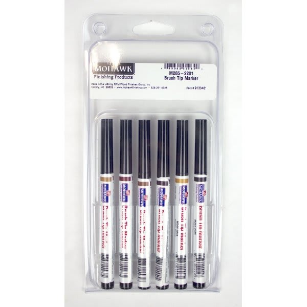 Mohawk Finishing Products Brush Tip Graining Marker, Assortment 1, Package Of 6
