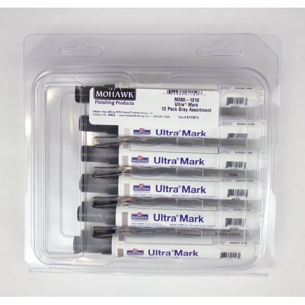 Mohawk Finishing Products Ultra Mark Touch Up, Gray Assortment, Package Of 12