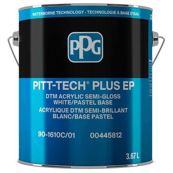 Ppg Architectural Finishes Pitt-Tech Plus Acrylic Semi-Gloss Paint, White